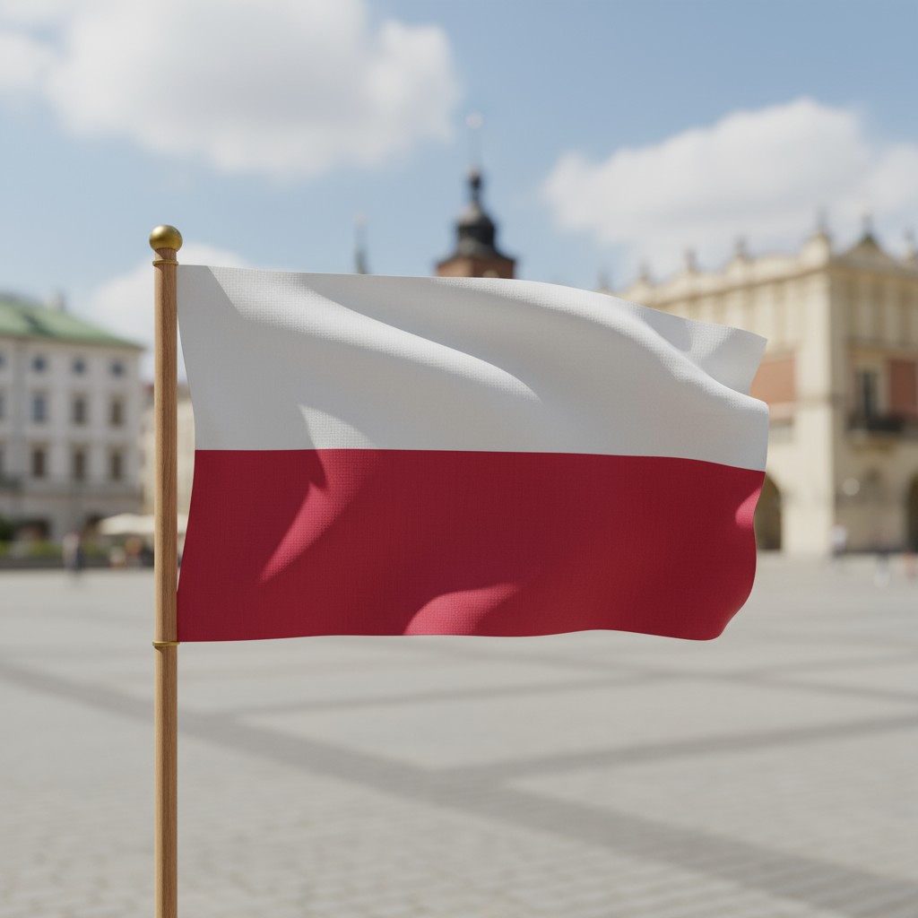 Polonya bayrağı.